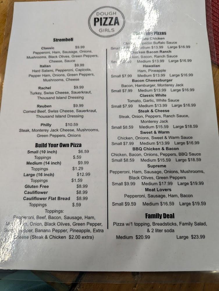 Dough Girls Pizza Menu image 2